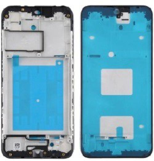LCD Display Chrome Bezel Middle Frame for Samsung Galaxy A01 Black - EGFix