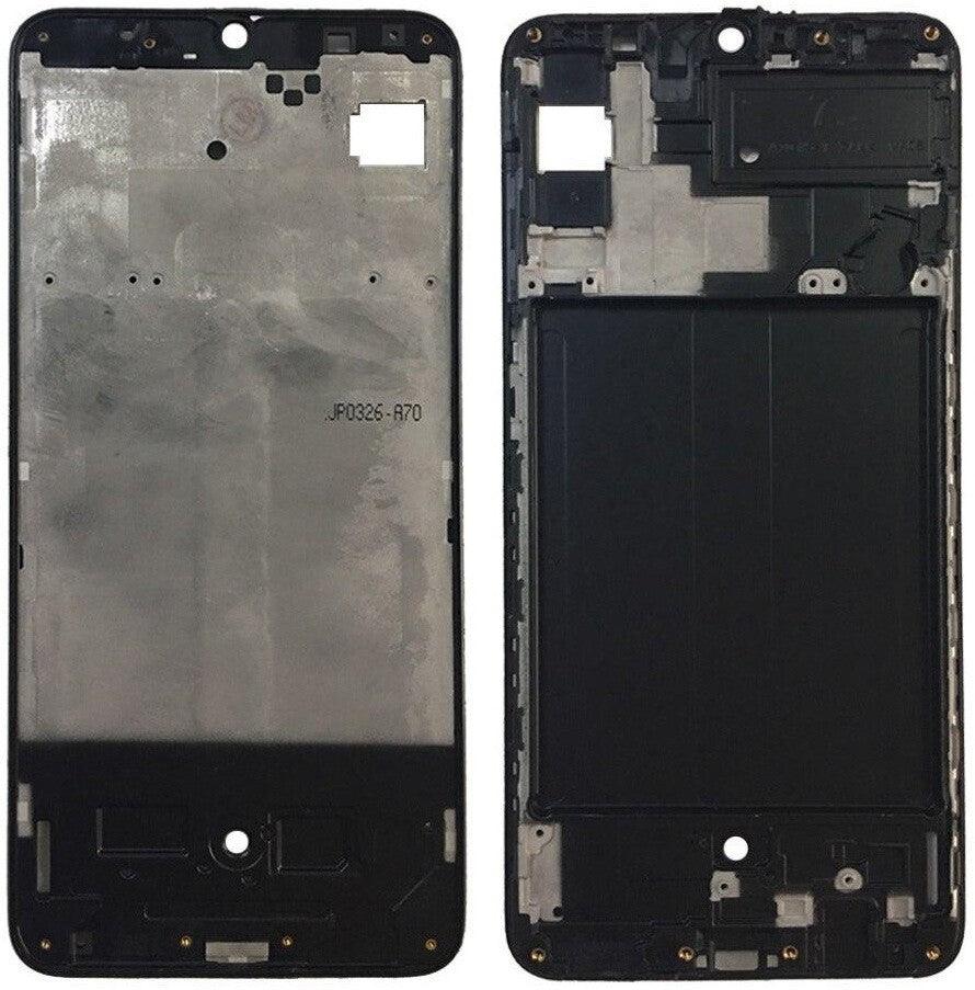 LCD Display Chrome Bezel Middle Frame for Samsung Galaxy A20 Black - EGFix