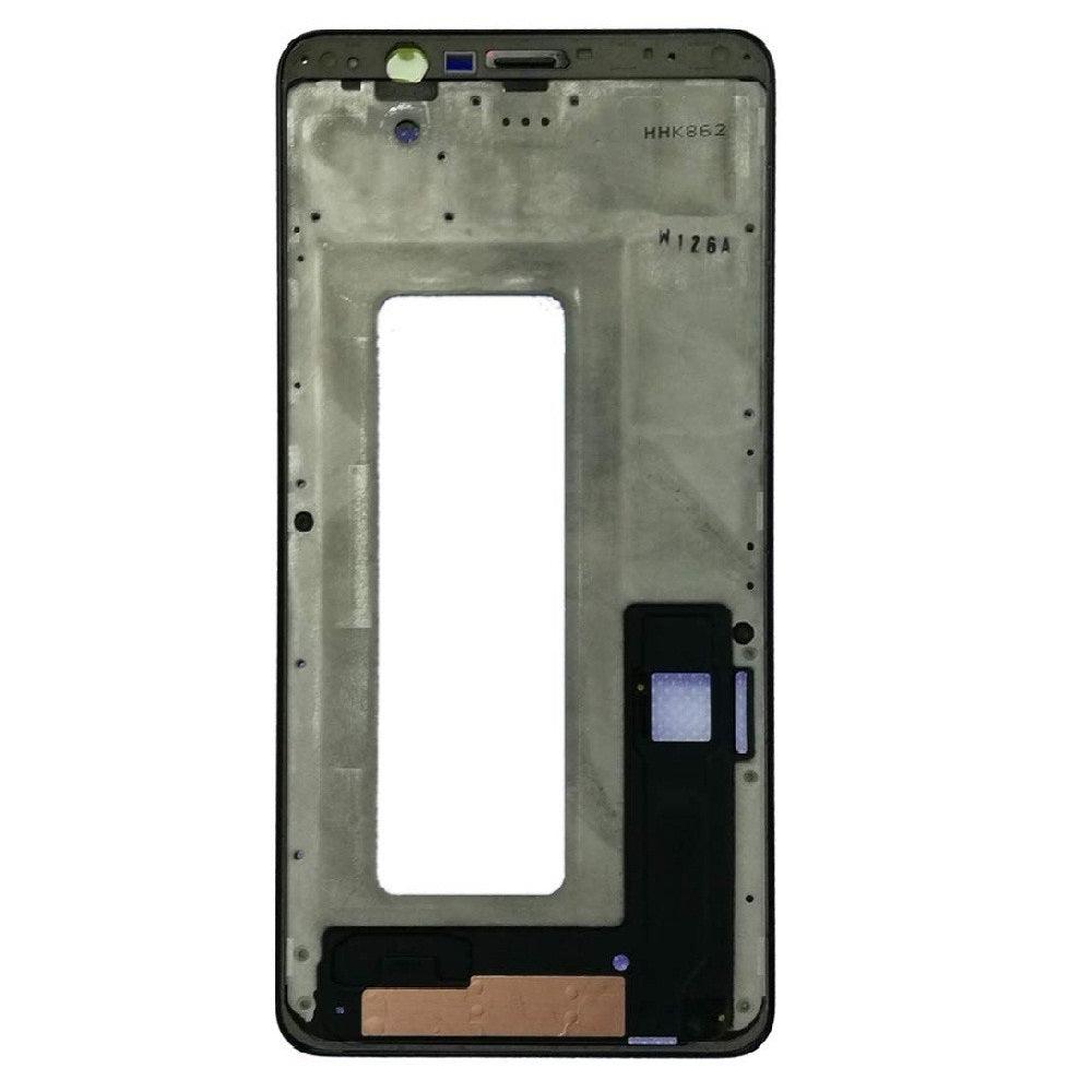 LCD Display Chrome Bezel Middle Frame for Samsung Galaxy A9 Star Black - EGFix