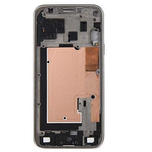 LCD Display Chrome Bezel Middle Frame for Samsung Galaxy Alpha G850 Black - EGFix