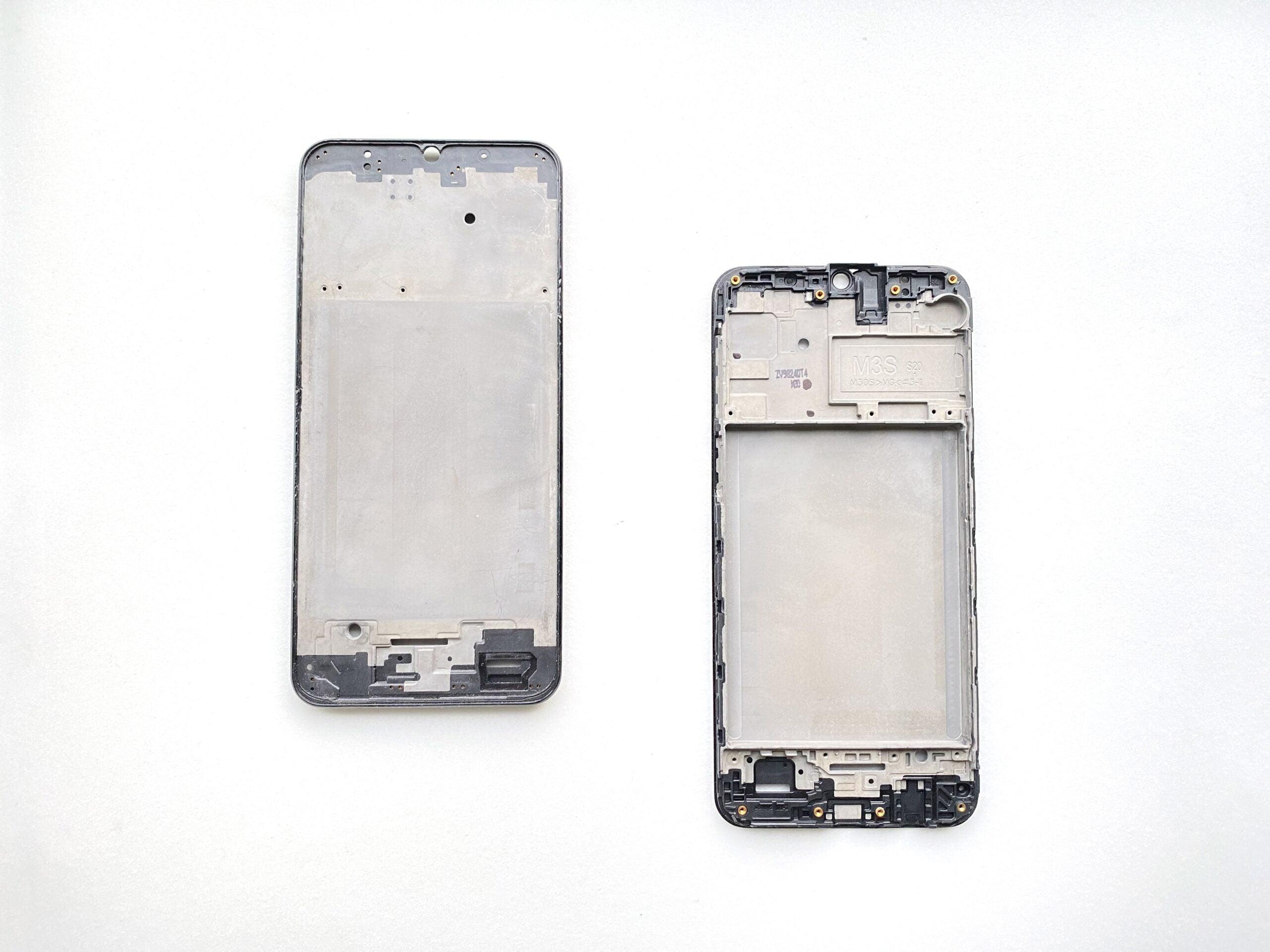 LCD Display Chrome Bezel Middle Frame for Samsung Galaxy M30S Black - EGFix