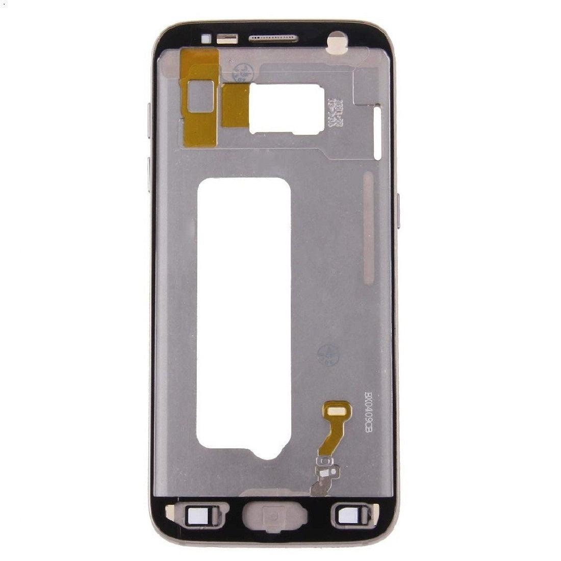 LCD Display Chrome Bezel Middle Frame for Samsung Galaxy S7 Silver - EGFix