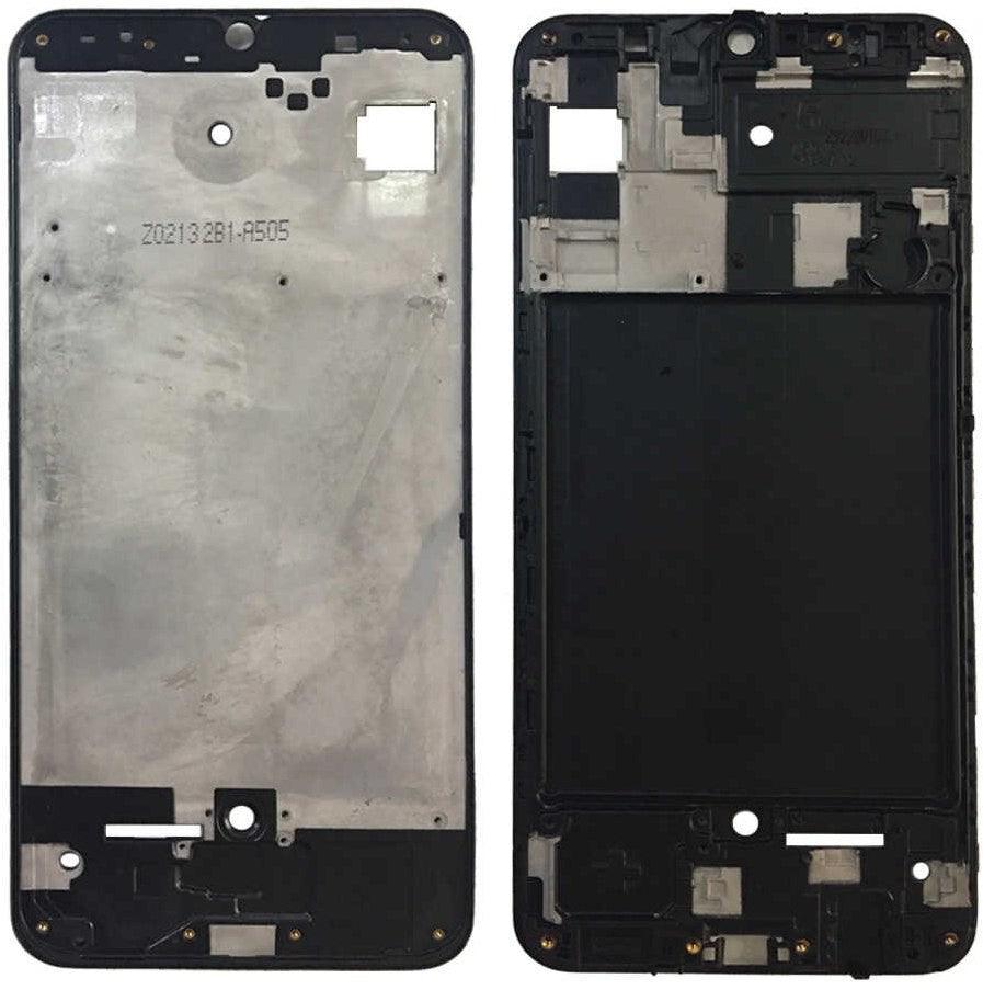 LCD Display Chrome Bezel Middle Frame for Samsung Glaxay A50 Black - EGFix