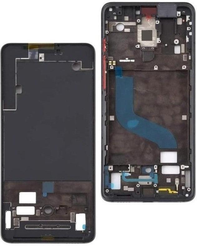 LCD Display Chrome Bezel Middle Frame for Xiaomi Redmi K20 Pro Carbon Black - EGFix