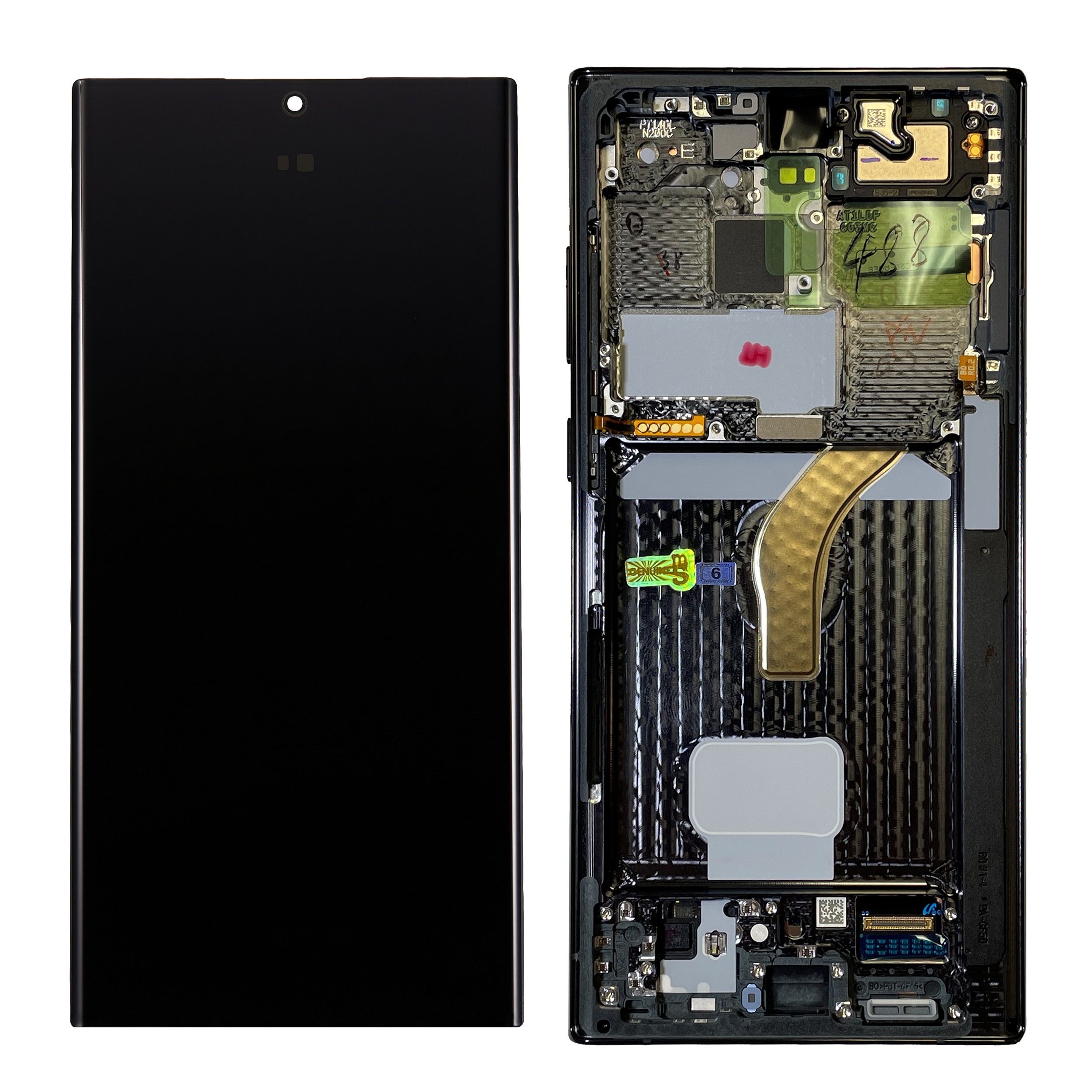 LCD Display Folder Screen with Frame for Samsung Galaxy S22 Ultra Black