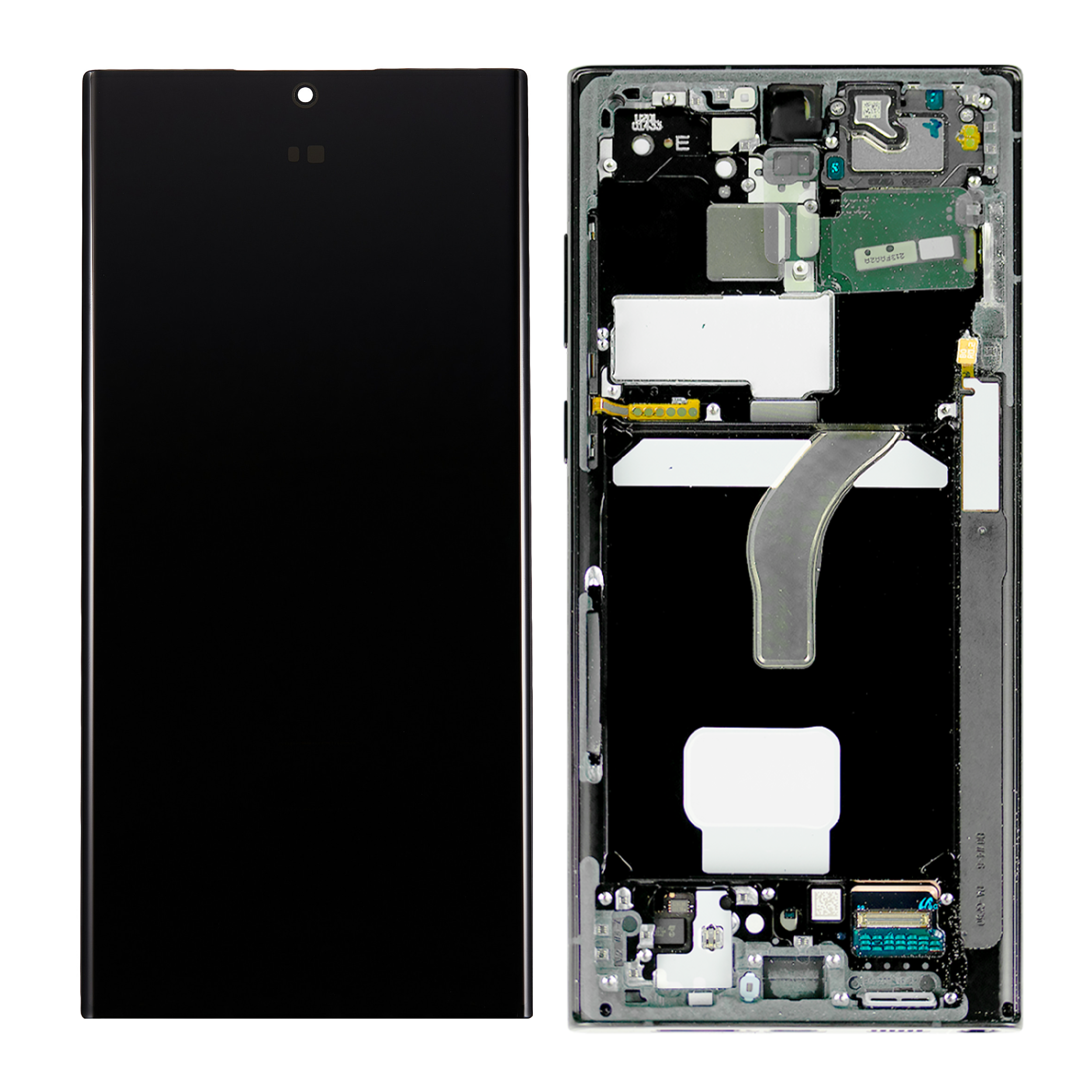 LCD Display Folder Screen with Frame for Samsung Galaxy S22 Ultra White