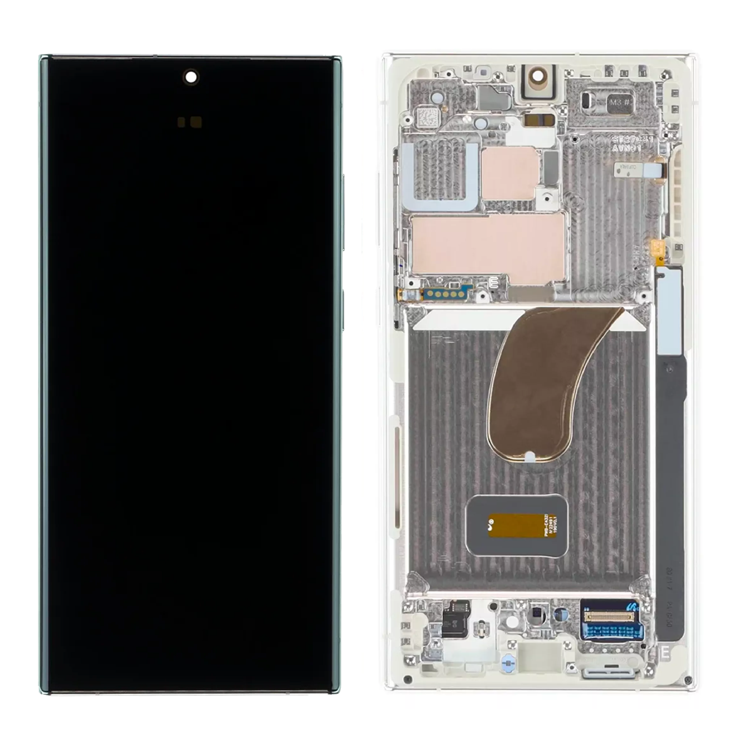 OLED Display Folder Screen with Frame for Samsung Galaxy S23 Ultra Graphite (Indisplay Fingerprint Work)