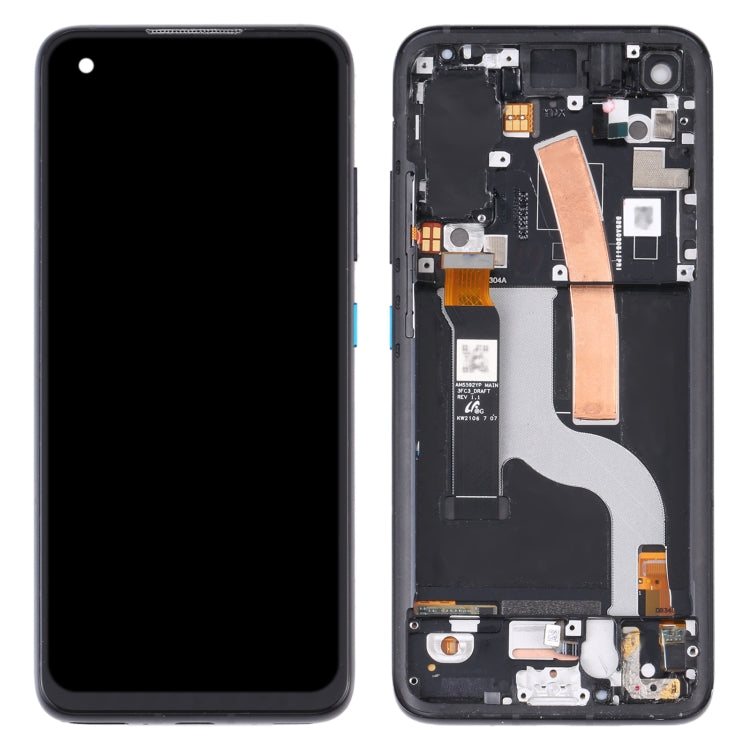 LCD Display Folder with Touch Screen for Asus Zenfone 8 Black with Frame (AMOLED)