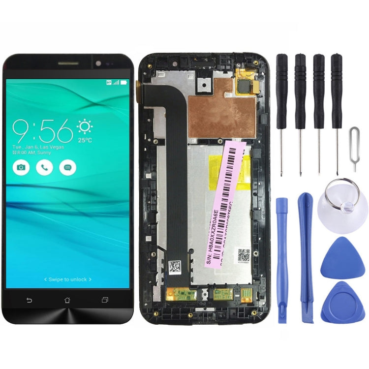 LCD Display Folder with Touch Screen for Asus Zenfone GO ZB552KL Black with Frame