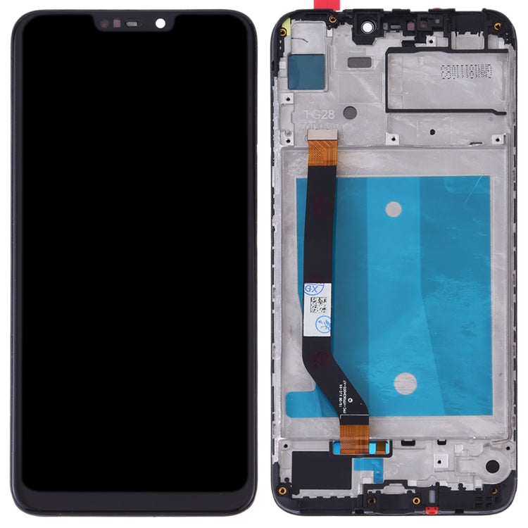 LCD Display Folder with Touch Screen for Huawei Honor 8C Black with Frame