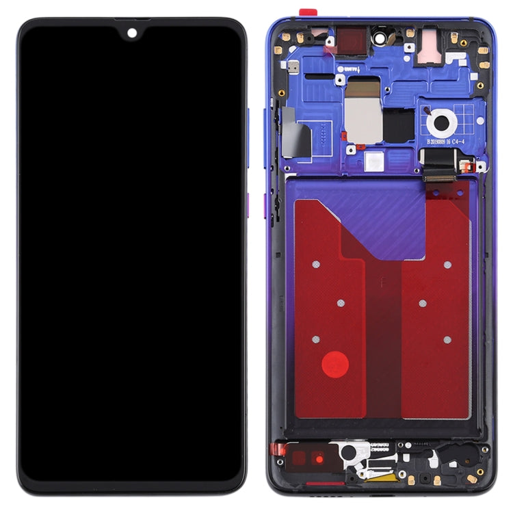 LCD Display Folder with Touch Screen for Huawei Mate 20 Blue with Frame (OLED)