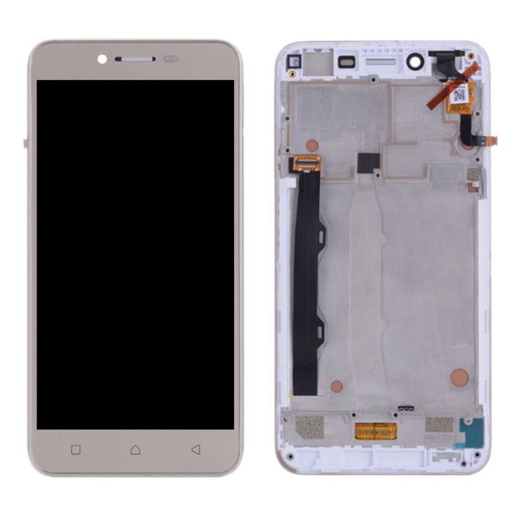 LCD Display Screen for Lenovo Vibe K5 Plus Gold with Frame Folder Combo
