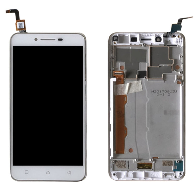 LCD Display Screen for Lenovo Vibe K5 White with Frame Folder Combo