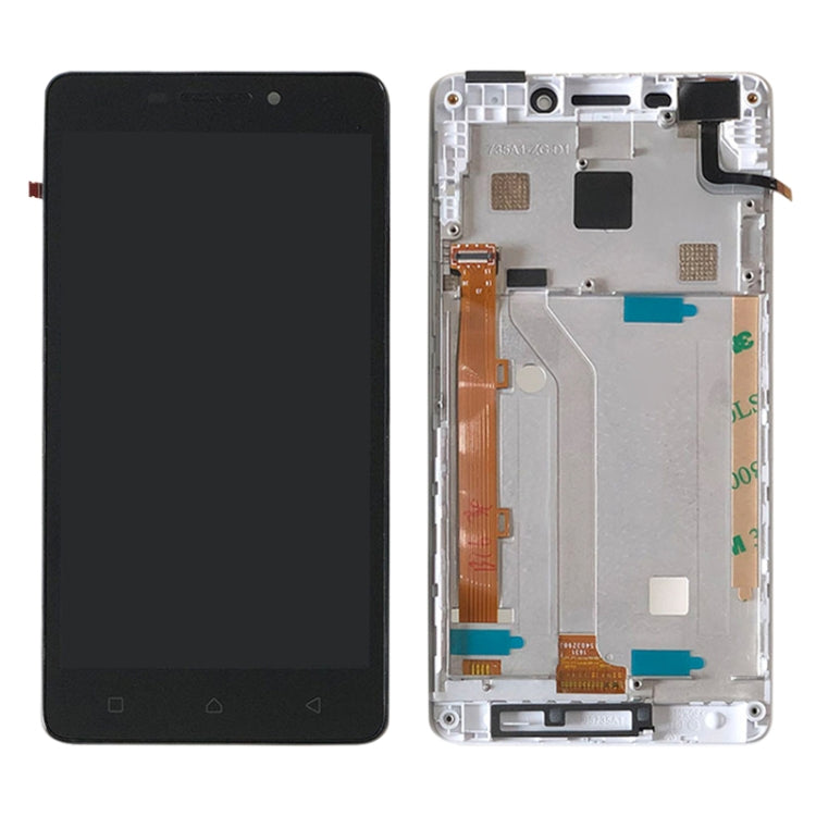 LCD Display Screen for Lenovo Vibe P1M White with Frame Folder Combo
