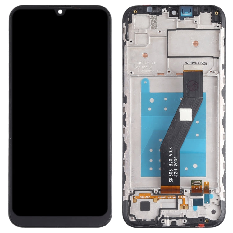 LCD Display Screen for Motorola Moto E6S with Frame Folder Combo
