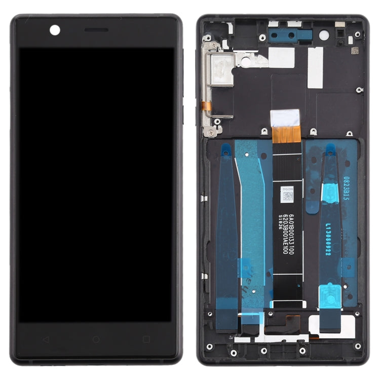 LCD Display Screen for Nokia 3 with Frame Folder Combo