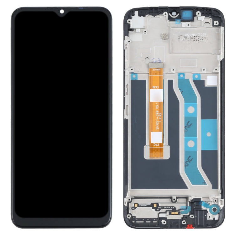 LCD Display Screen for Realme C25Y with Frame Folder Combo