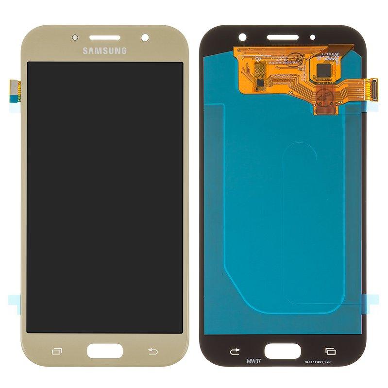 LCD Display Folder with Touch Screen for Samsung Galaxy A7 2017 Gold