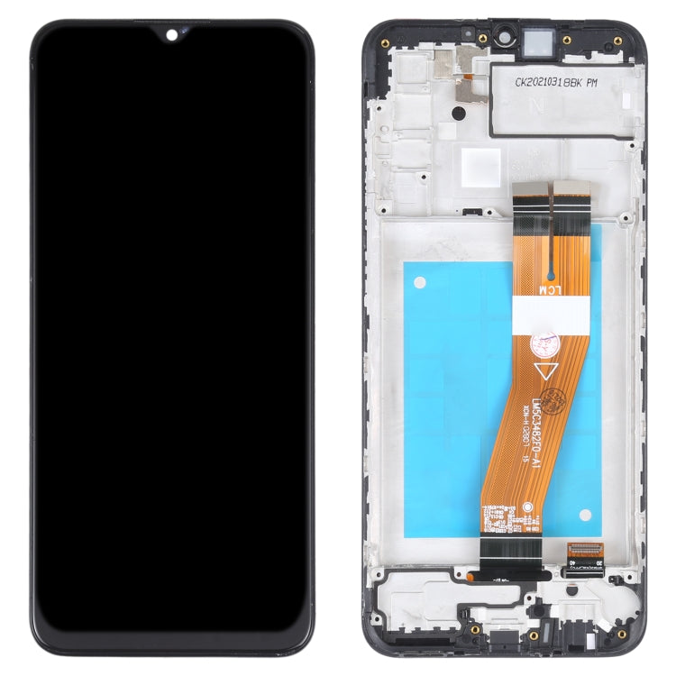 LCD Display Screen for Samsung Galaxy M02S with Frame Folder Combo