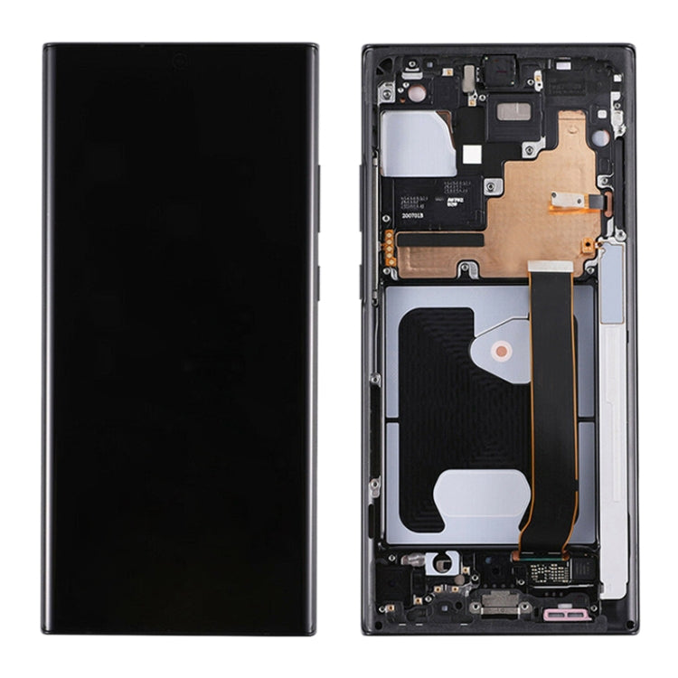 OLED Display Screen for Samsung Galaxy Note 20 Ultra 4G Black with Frame Folder Combo Fingerprint Working