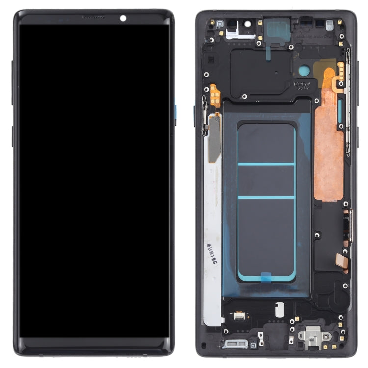 OLED Display Screen for Samsung Galaxy Note 9 Black with Frame Folder Combo Fingerprint Working