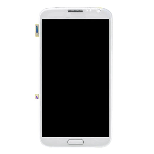 LCD Display Screen for Samsung Galaxy Note II N7105 White with Frame Folder Combo