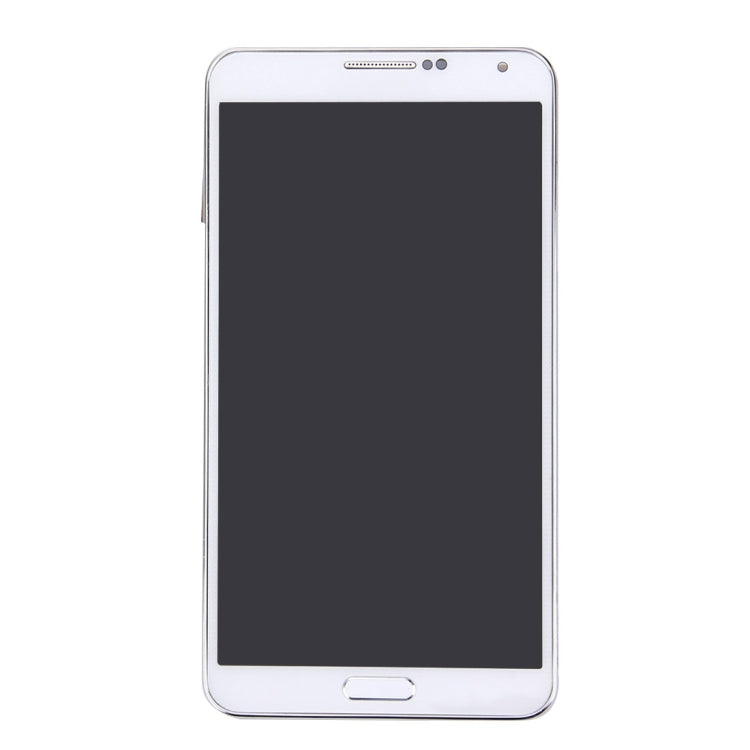 LCD Display Screen for Samsung Galaxy Note III N900 White with Frame Folder Combo