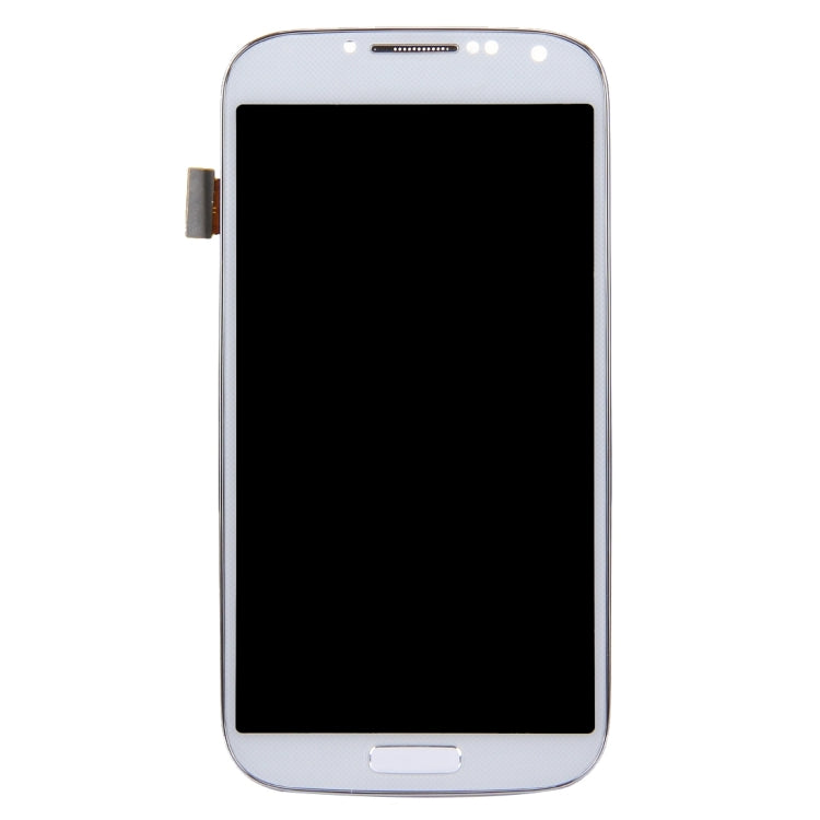 LCD Display Screen for Samsung Galaxy S IV White with Frame Folder Combo