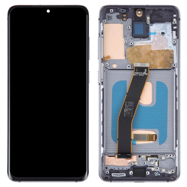OLED Display Screen for Samsung Galaxy S20 Black with Frame Folder Combo Fingerprint Working