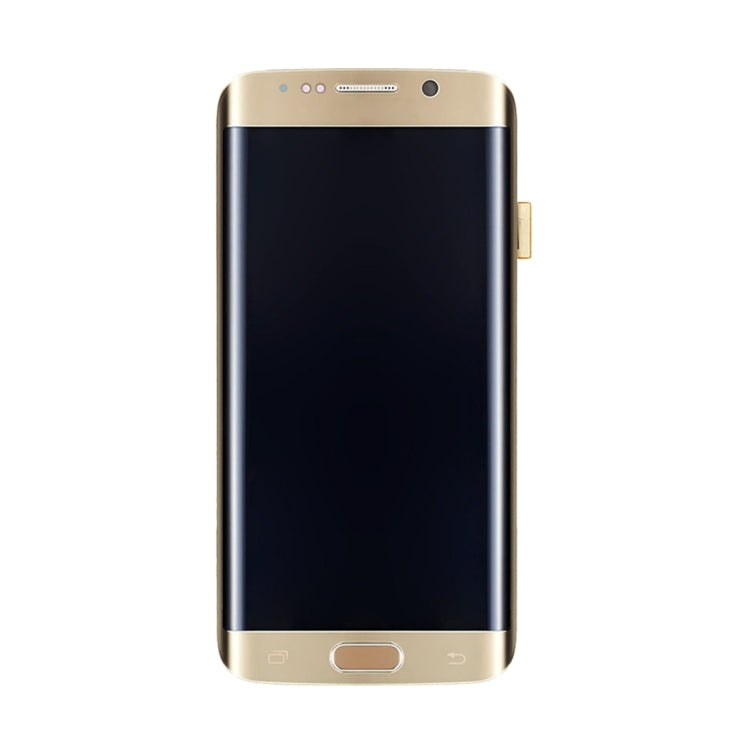 LCD Display Screen for Samsung Galaxy S6 Edge Plus Gold with Frame Folder Combo