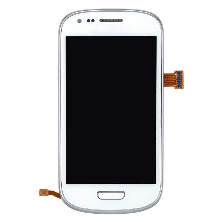 LCD Display Screen for Samsung Galaxy SIII mini i8190 White with Frame Folder Combo
