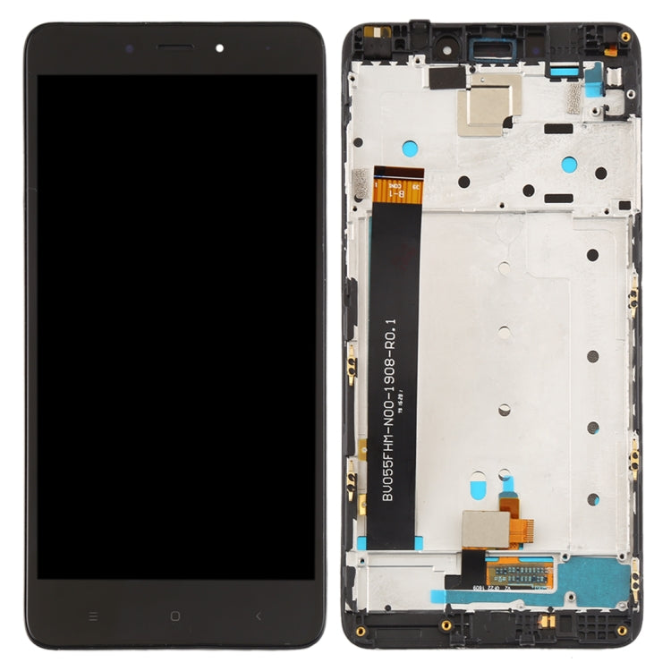 LCD Display Folder with Touch Screen for Xiaomi Redmi Note 4 Black with Frame (TFT)