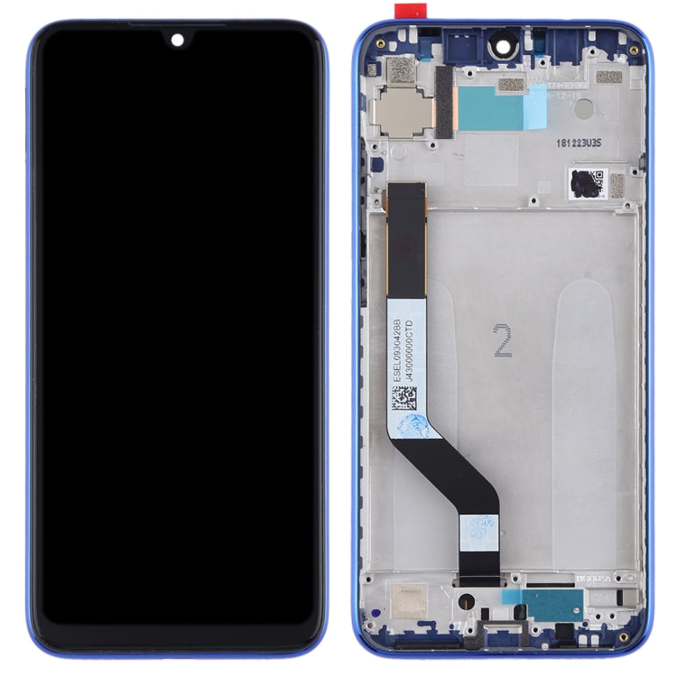 LCD Display Folder with Touch Screen for Xiaomi Redmi Note 7 Pro Blue with Frame (TFT)