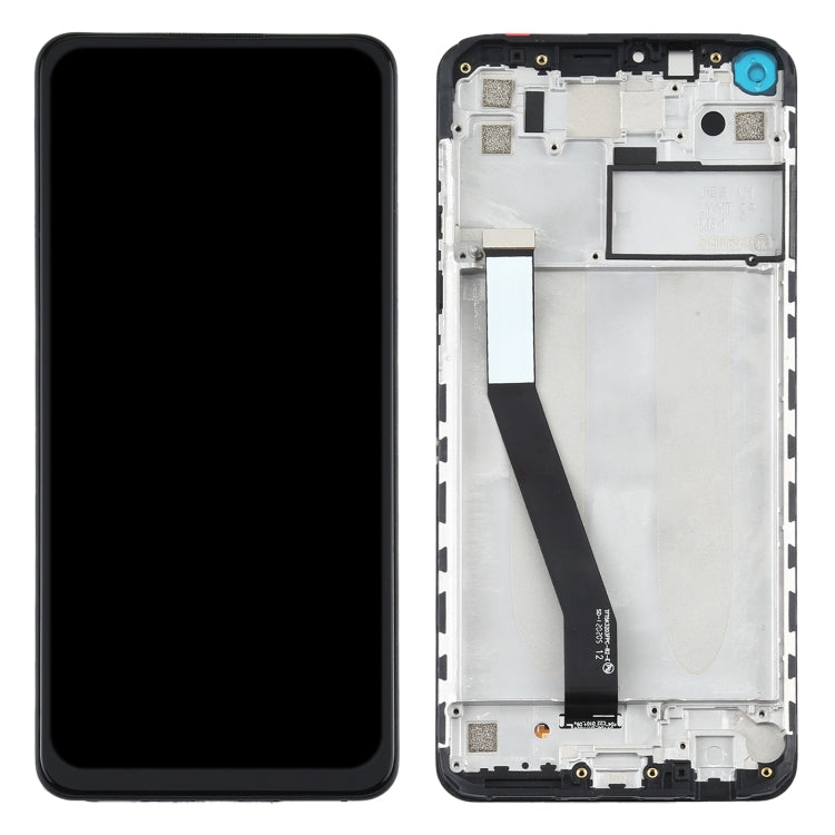 LCD Display Folder with Touch Screen for Xiaomi Redmi Note 9 Black with Frame (TFT)