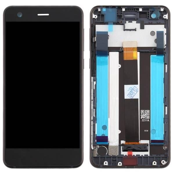 LCD Display with Touch Screen Folder for Nokia 2 with Frame Black