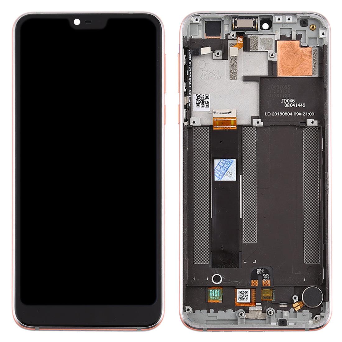 LCD Display with Touch Screen Folder for Nokia 7.1 with Frame Blue