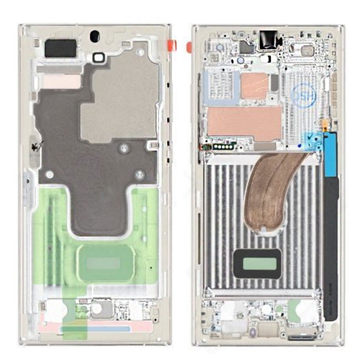 LCD frame Chassis Middle for Samsung Galaxy S23 Ultra Cream - EGFix