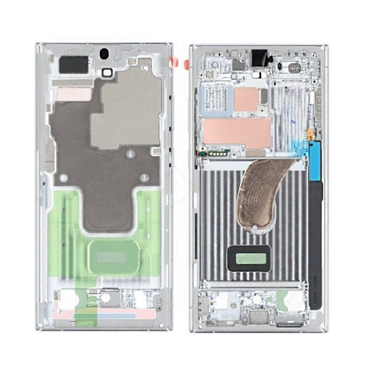LCD frame Chassis Middle for Samsung Galaxy S23 Ultra Lime - EGFix