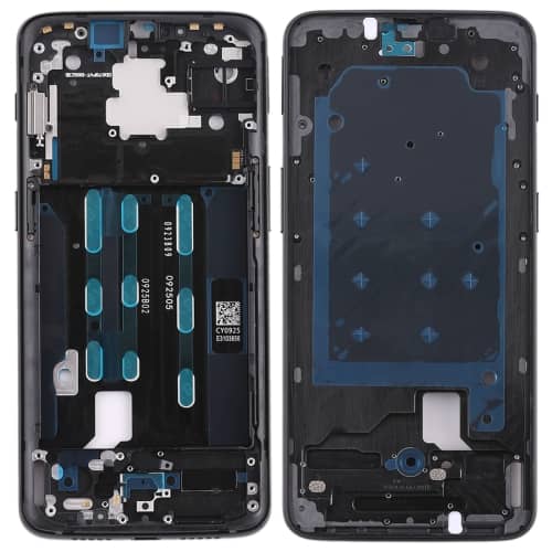 LCD Frame Middle Panel Chassis for OnePlus 6T with Side Key Black - EGFix
