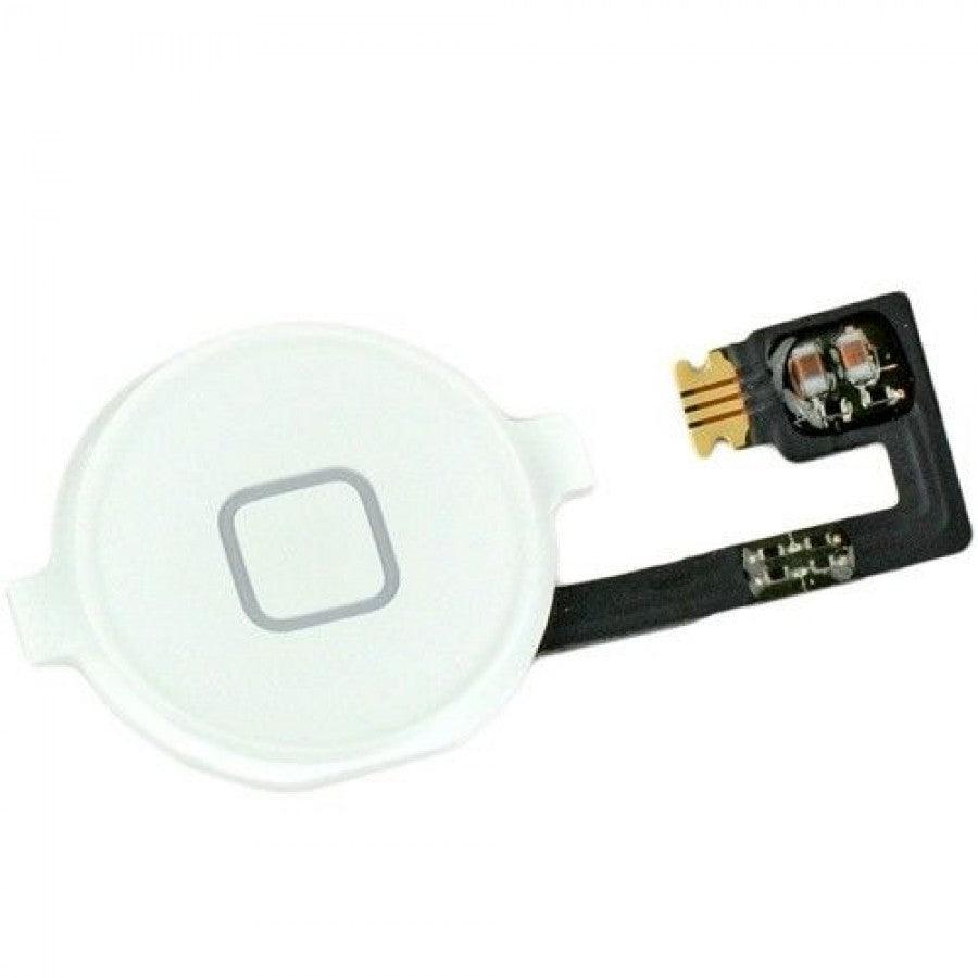 Main Menu Home Buttons Flex Cable for Apple Iphone 4S White - EGFix