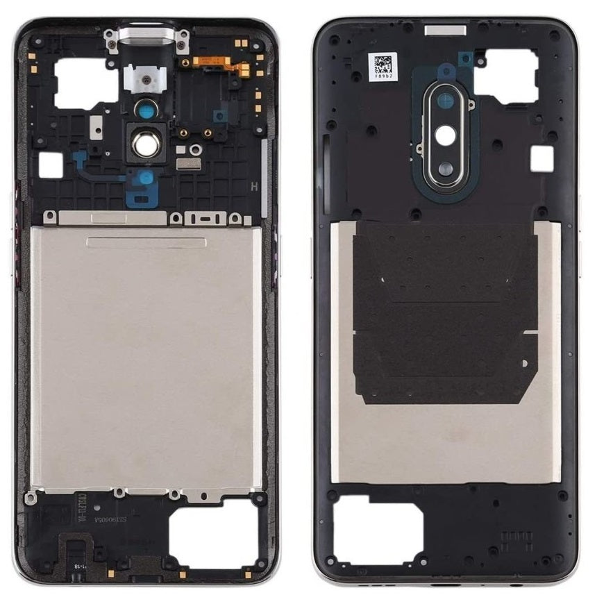 Middle Frame Chorme Bezel Ring for Realme X Silver - EGFix