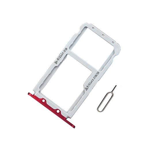 Sim Card Holder Tray for Huawei Honor View 10 Red - EGFix