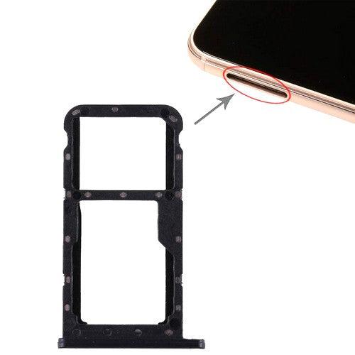 Sim Card Holder Tray for Huawei P20 Lite Black - EGFix