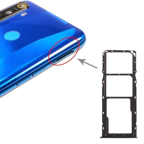 Sim Card Holder Tray for Realme Narzo 20A Black - EGFix