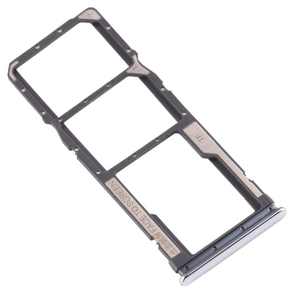 Sim Card Holder Tray for Xiaomi Redmi Note 9 Silver - EGFix