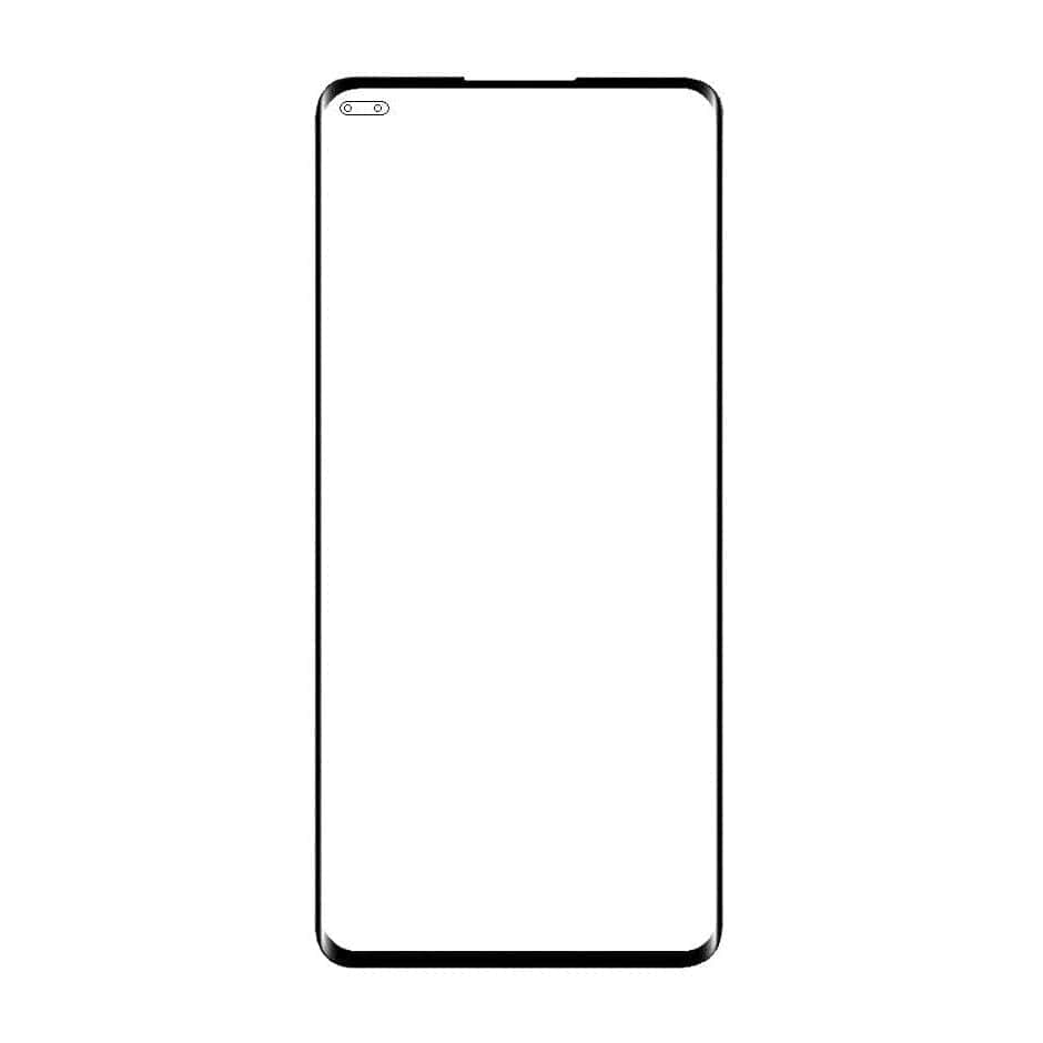 Touch Screen Front Glass for Oppo Reno 4 Black - EGFix